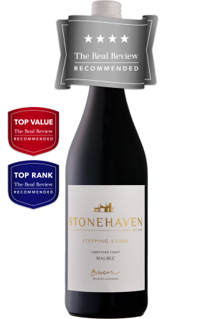 "Big & Intense" Stonehaven's Stepping Stone Malbec is voted #1 2022 Malbec in Australia by Real Review